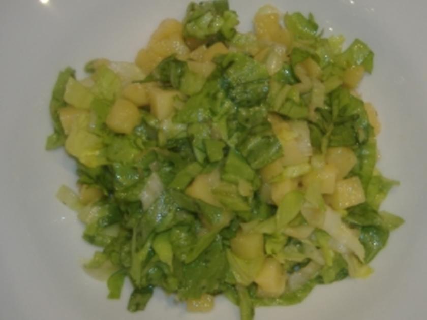 Kartoffel Endivien Salat mit Fischfilet und Senfsauce - einfach - von ...