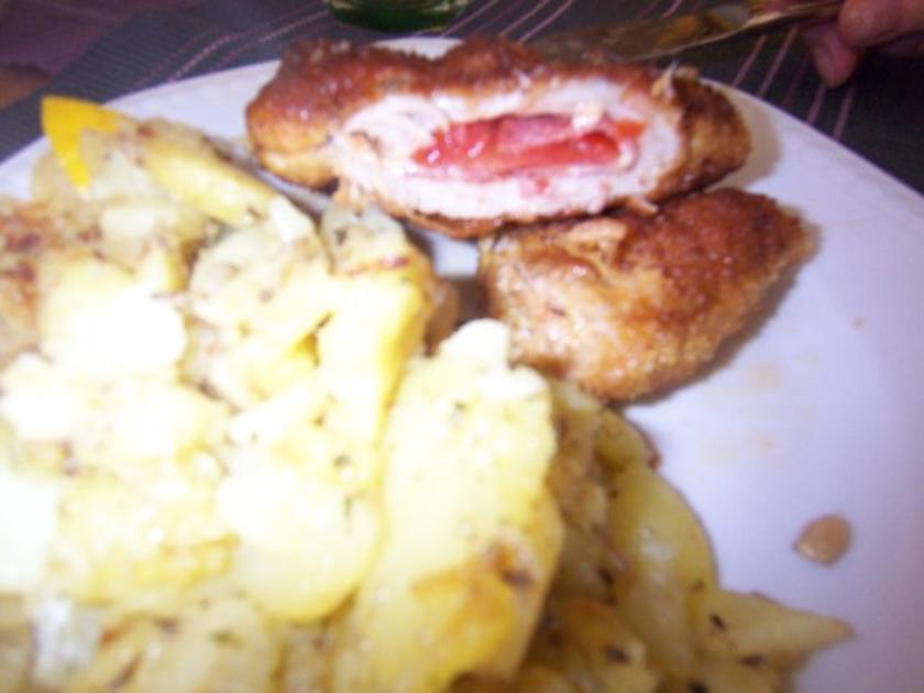 Pikant gefülltes Schnitzel - Rezept mit Bild - kochbar.de