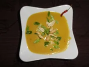 Scharfes Erdnuss-Kürbissüppchen - Rezept