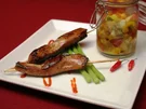 Philippinische BBQ-Chicken Slices mit Thai-Mango-Salat - Rezept