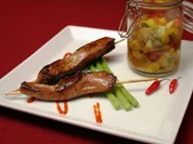 Philippinische BBQ-Chicken Slices mit Thai-Mango-Salat - Rezept