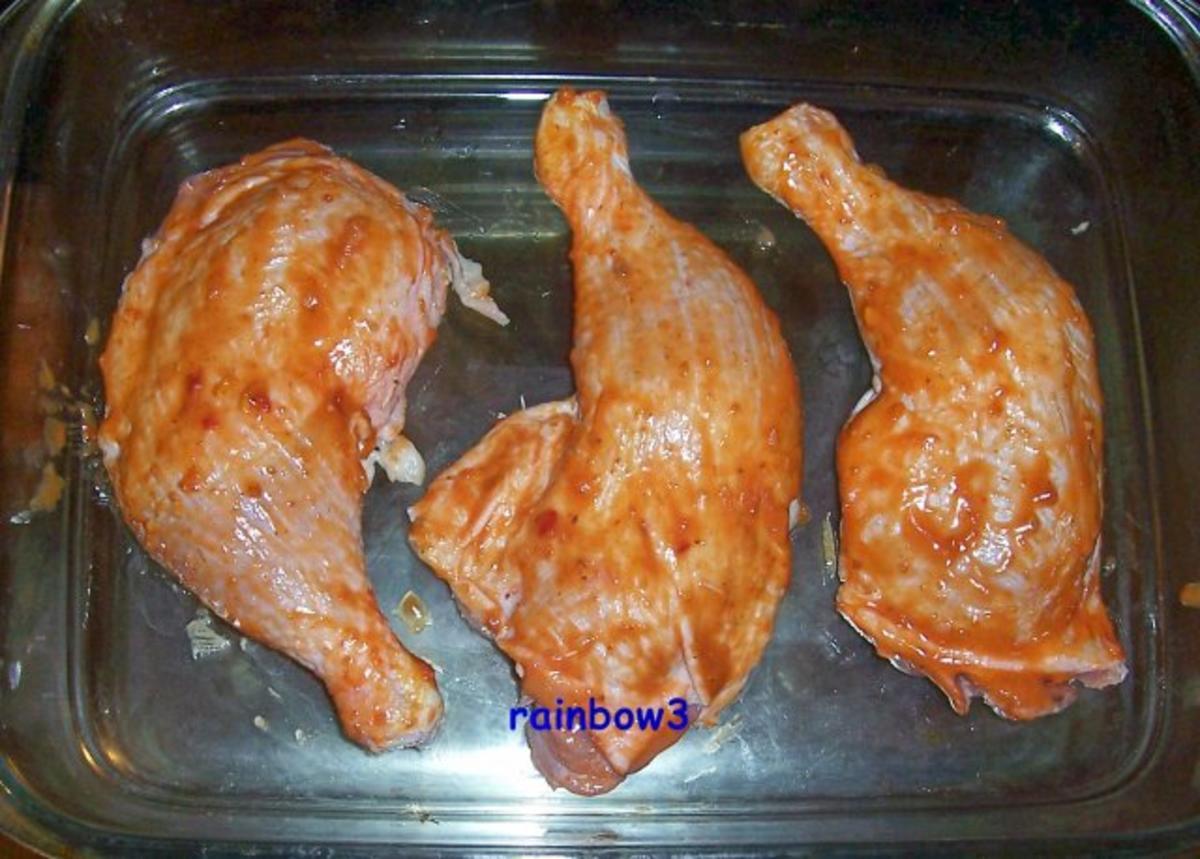 Kochen: Hähnchenschenkel und warmer Nudelsalat - Rezept - Bild Nr. 2