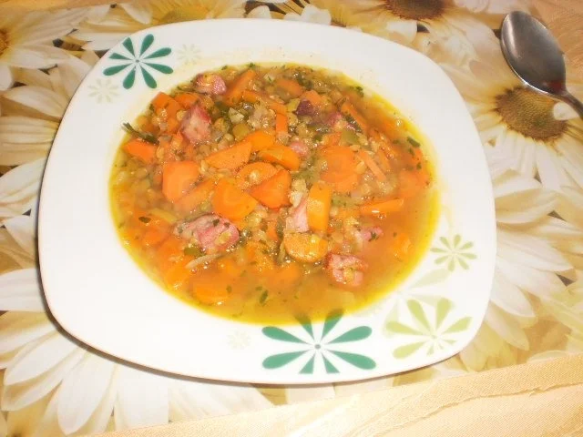 Rezept: Möhreneintopf mit Kassler Möhreneintopf mit Kassler - Rezept