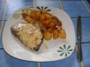 Kürbisgemüse zu Käse-Hüftsteaks - Rezept