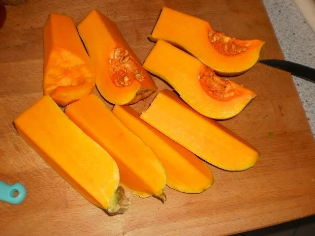 Kürbisgemüse zu Käse-Hüftsteaks - Rezept - Bild Nr. 3