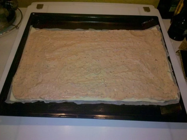 Rezept: Flammkuchen: Lauch-Thunfisch-Flammkuchen Bild Nr. 4 Flammkuchen: Lauch-Thunfisch-Flammkuchen - Rezept - Bild Nr. 4