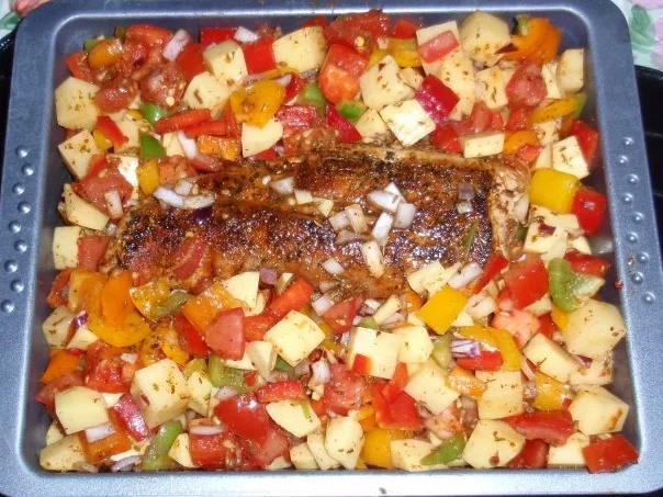 Rezept: Filet mit bunten Gemüse aus dem Ofen Bild Nr. 9 Filet mit bunten Gemüse aus dem Ofen - Rezept - Bild Nr. 9