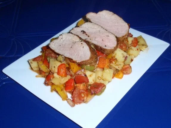 Rezept: Filet mit bunten Gemüse aus dem Ofen Bild Nr. 12 Filet mit bunten Gemüse aus dem Ofen - Rezept - Bild Nr. 12