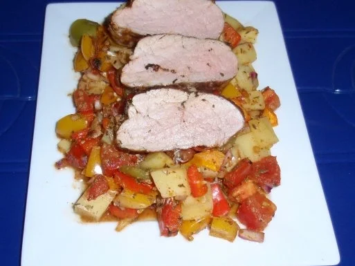 Rezept: Filet mit bunten Gemüse aus dem Ofen Bild Nr. 13 Filet mit bunten Gemüse aus dem Ofen - Rezept - Bild Nr. 13