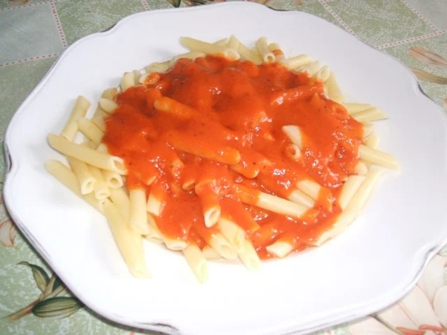 Tomatensoße   mit Makkaroni - Rezept - Bild Nr. 2
