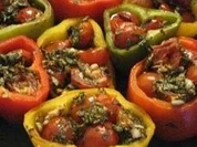 Mit Tomaten gefüllte Paprikaschoten - Rezept