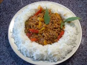 Hackpfanne im Reisring - Rezept