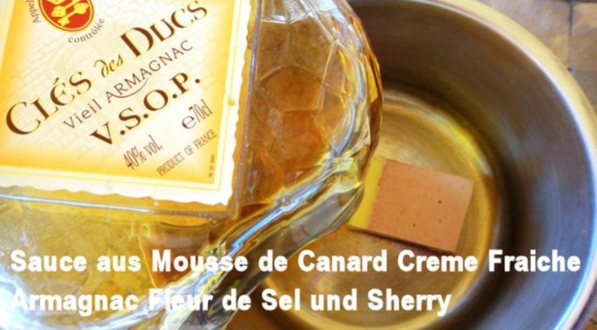 Fleischpastetchen mit Gaenselebermousse auf Armagnac-Gaenseleber-Saucenspiegel - Rezept - Bild Nr. 11