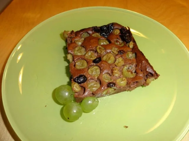 Schoko-Traubenkuchen vom Blech - Rezept