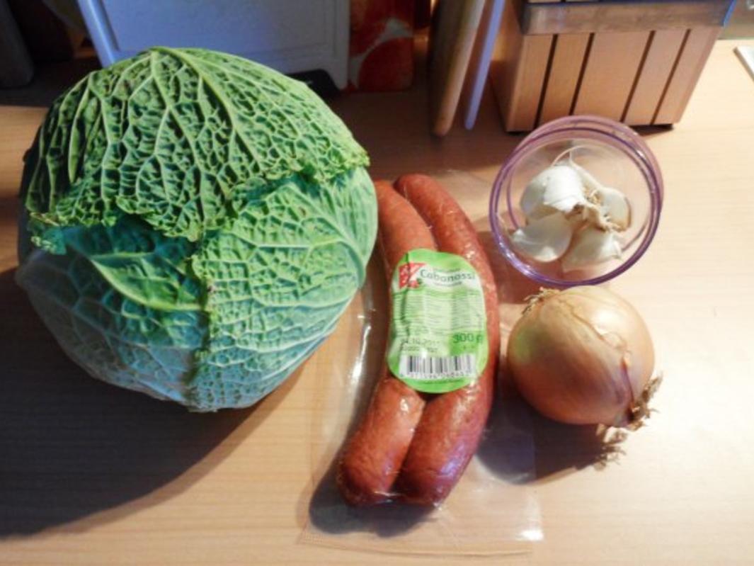 Wirsing mit Cabanossi - einfach - von Paprilotte