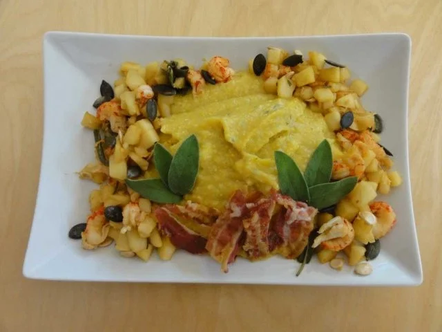 Rezept: Kürbis-Polenta-Gorgonzola-Püree Bild Nr. 2 Kürbis-Polenta-Gorgonzola-Püree - Rezept - Bild Nr. 2