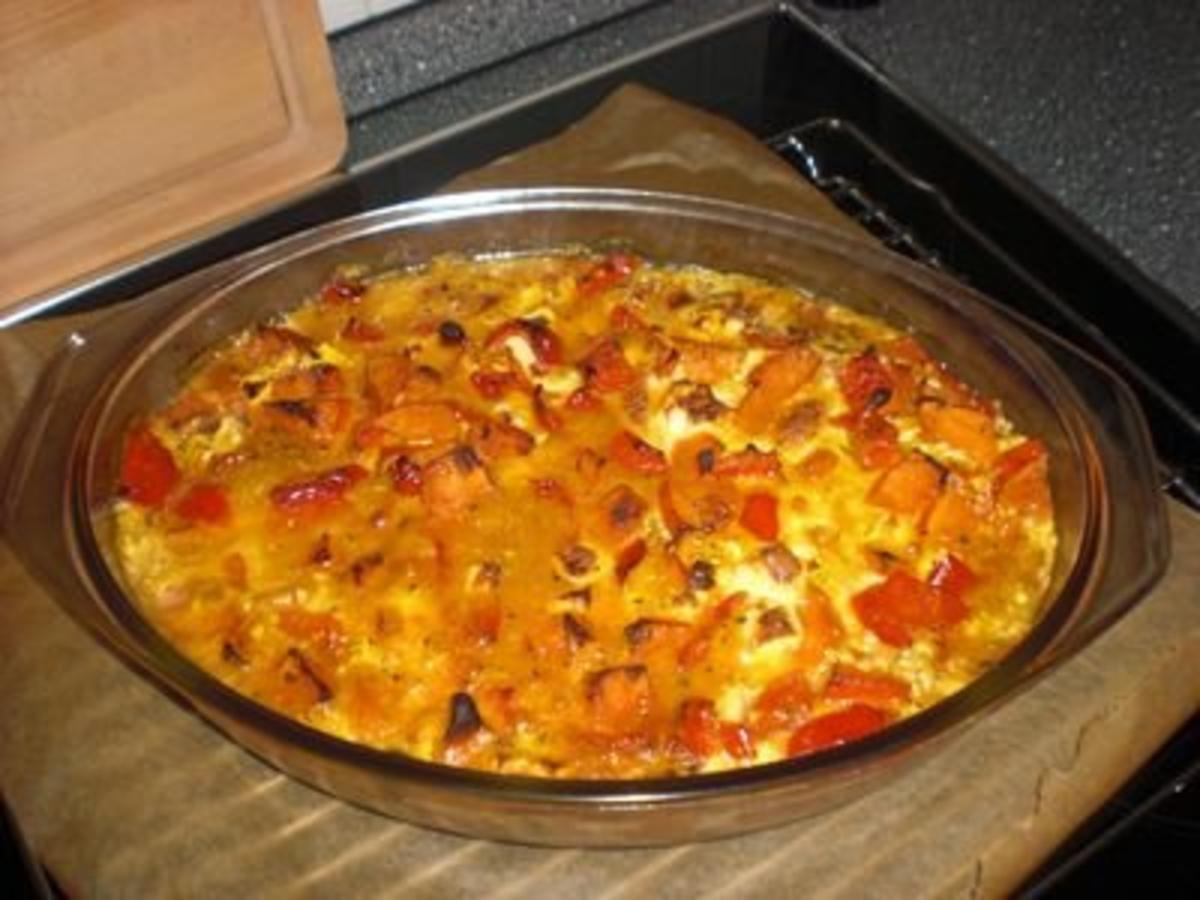 Paprika-Kürbis Gratin mit Fetakäse - Rezept - Bild Nr. 2