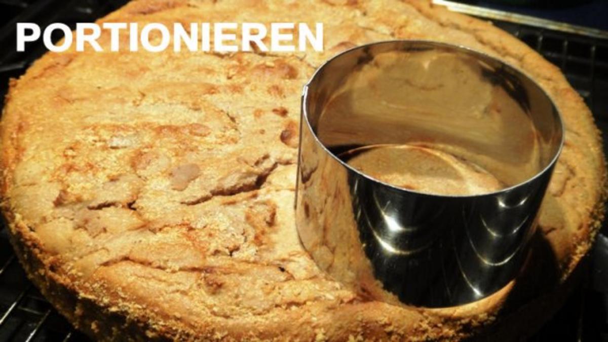 Kastanien-Kuchen auf Himbeer-Spiegel und Créme-Frâiche - Rezept - Bild Nr. 10