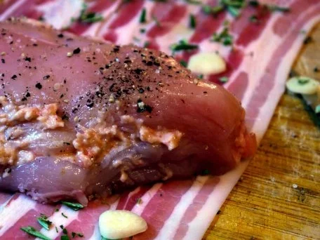 Rezept: Hähnchenbrust, gefüllt mit Ziegenkäse und frischen Feigen, dazu Kürbispüree Bild Nr. 6 Hähnchenbrust, gefüllt mit Ziegenkäse und frischen Feigen, dazu Kürbispüree - Rezept - Bild Nr. 6