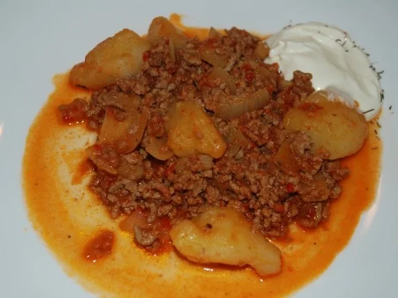 Bratkartoffeln mit Hackfleisch - Rezept