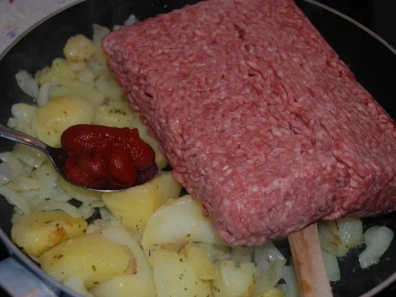 Bratkartoffeln mit Hackfleisch - Rezept - Bild Nr. 4