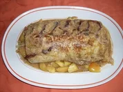 Schweinelachs in Apfelsauce sanft gegart - Rezept