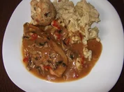 Hähnchen - Minutenschnitzel in Paprika- Pilzsoße Dieter´s Art - Rezept