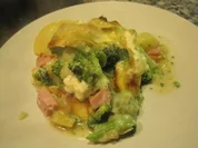 Raclette-Auflauf mit Kasseler und Brokkoli - Rezept