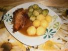 Putenkeulen scharf - Rosenkohl - Salzkartoffeln - Rezept