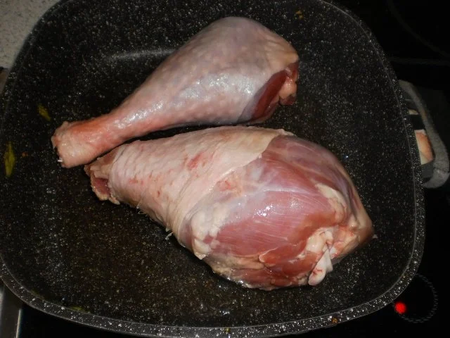 Putenkeulen scharf - Rosenkohl - Salzkartoffeln - Rezept - Bild Nr. 5