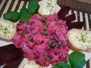 Roter Heringssalat mit Rote Beete und Kapern..... - Rezept