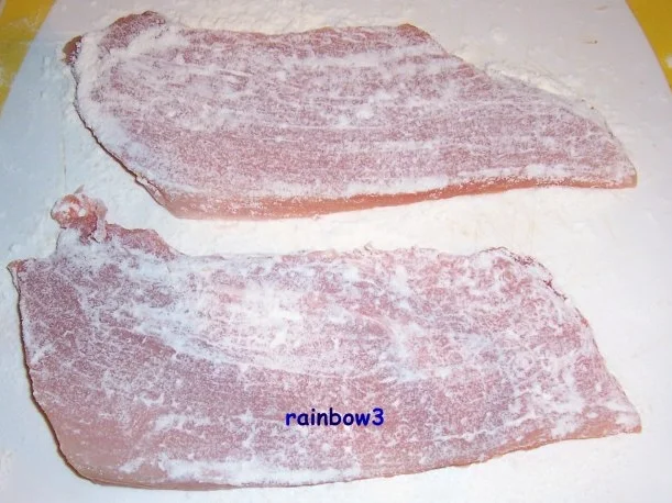 Rezept: Kochen: Panierte Schnitzel mit Käsegitter Bild Nr. 3 Kochen: Panierte Schnitzel mit Käsegitter - Rezept - Bild Nr. 3