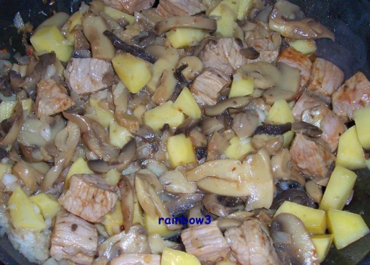 Kochen: Pilz-Fleisch-Pfanne - Rezept - Bild Nr. 3