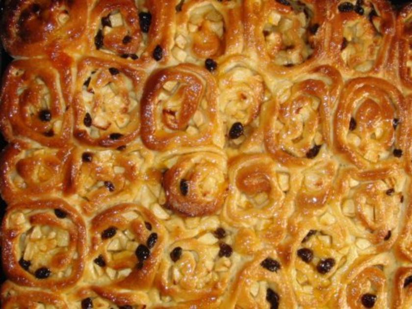 Apfel-Rosinen-Schneckenkuchen - Rezept mit Bild - kochbar.de
