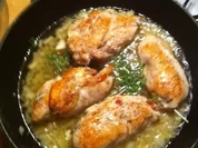 Salbeihähnchen mit Kartoffel-Apfelgratin - Rezept