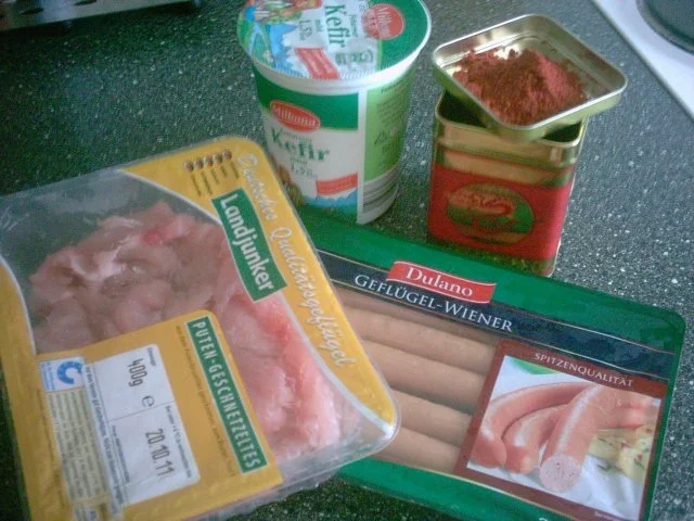 Putengeschnetzeltes und Würstchen in Taandorimarinade - Rezept - Bild Nr. 2