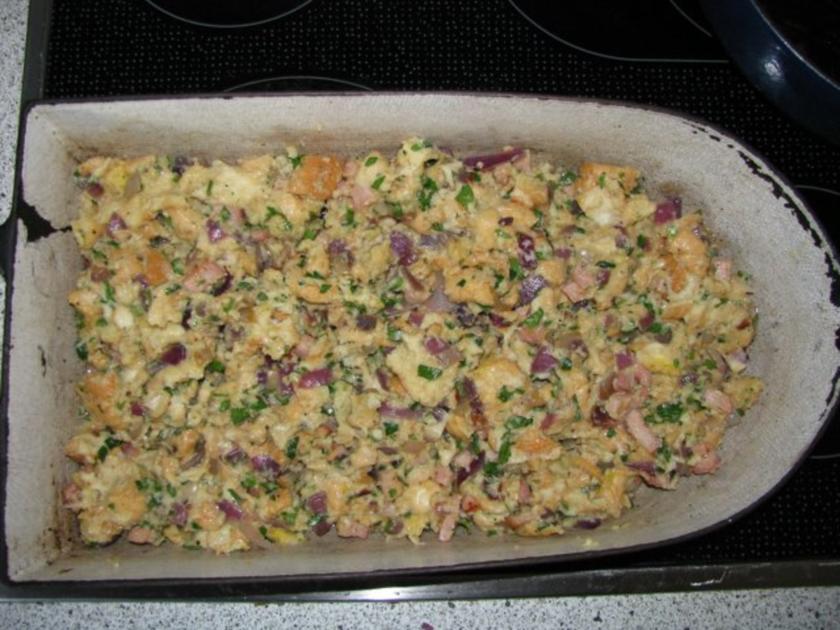 Geflügel: Putenflügel auf Speckknödelbett - einfach - von saturnia Geflügel: Putenflügel auf Speckknödelbett - einfach - von saturnia