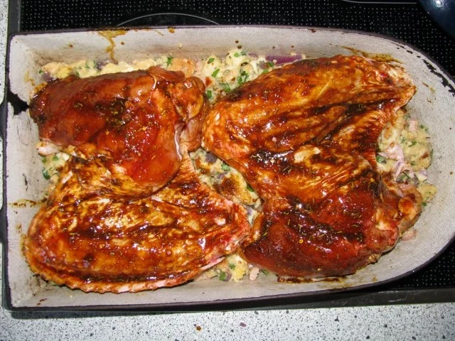 Geflügel: Putenflügel auf Speckknödelbett - Rezept - Bild Nr. 5