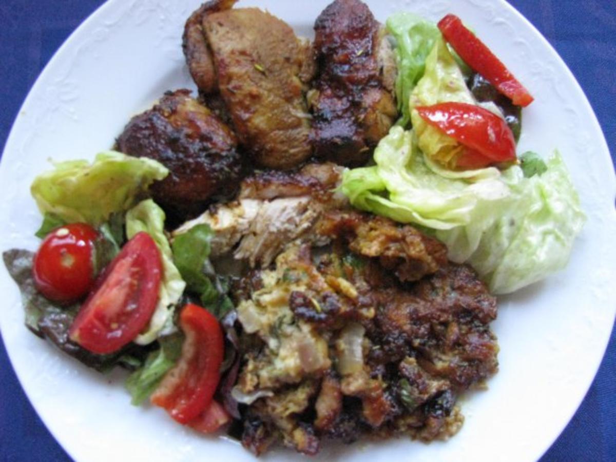 Geflügel: Putenflügel auf Speckknödelbett - einfach - von saturnia Geflügel: Putenflügel auf Speckknödelbett - einfach - von saturnia