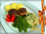 Rezept: Zuckererbsenschoten in Melisse Sause Zuckererbsenschoten in Melisse Sause - Rezept