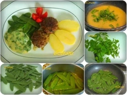 Zuckererbsenschoten in Melisse Sause - Rezept - Bild Nr. 2