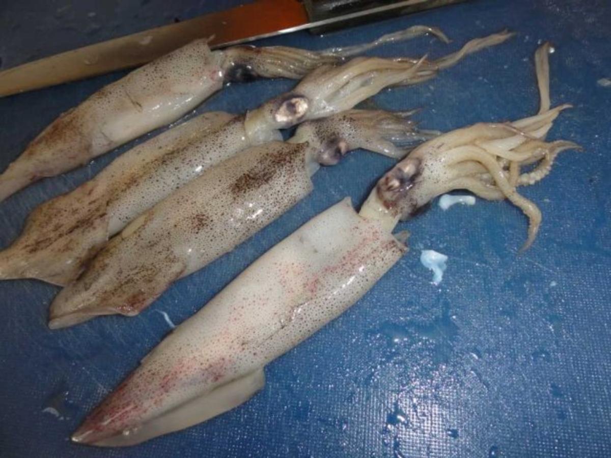 Anleitung Tintenfisch (Kalmar) vorbereiten Rezept kochbar.de