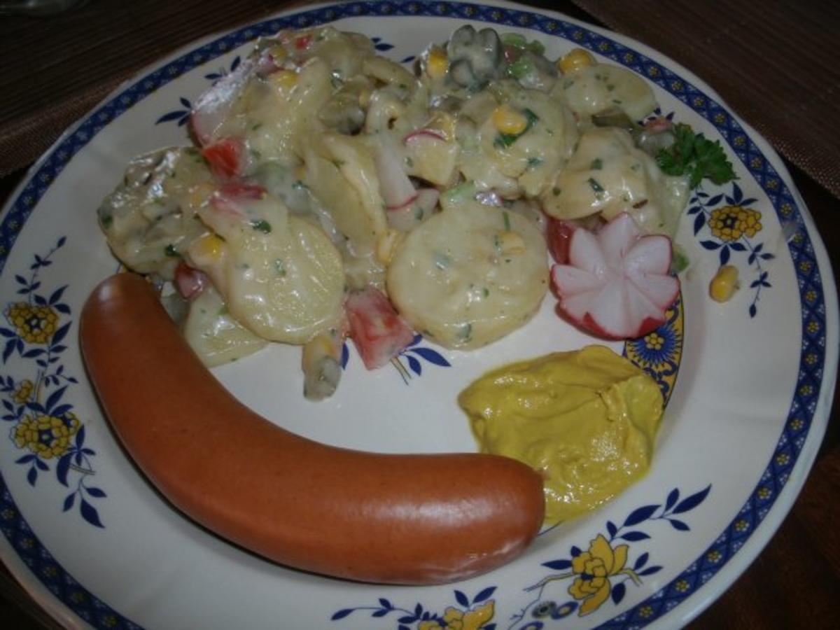 Bunter Kartoffelsalat mit Kieler Knackern - Rezept By Angelinas