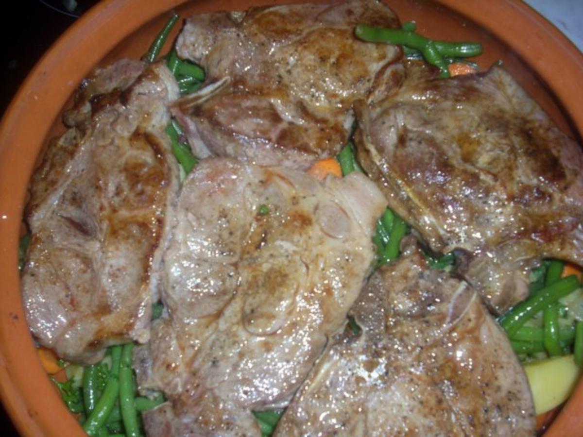 Schweinekotelett mit Gemüse aus dem Ofen - Rezept - Bild Nr. 7