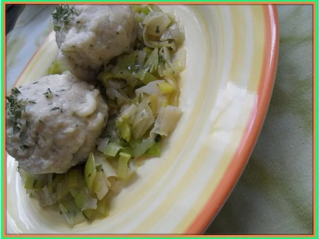 Allgäuer Käseknödel auf Lauchgemüse - Rezept