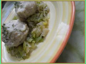 Allgäuer Käseknödel auf Lauchgemüse - Rezept