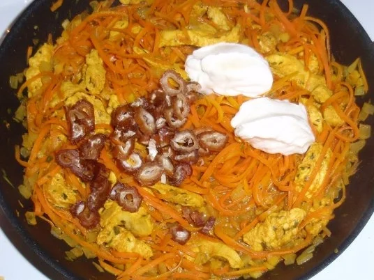 Hähnchenbruststreifen mit Spaghetti und Dattel-Rahmsoße - Rezept - Bild Nr. 9