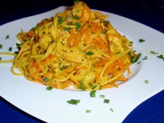 Hähnchenbruststreifen mit Spaghetti und Dattel-Rahmsoße - Rezept - Bild Nr. 14