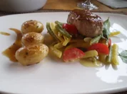 Rezept: Kalbsfilet mit buntem Bohnengemüse Kalbsfilet mit buntem Bohnengemüse - Rezept