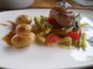 Kalbsfilet mit buntem Bohnengemüse - Rezept